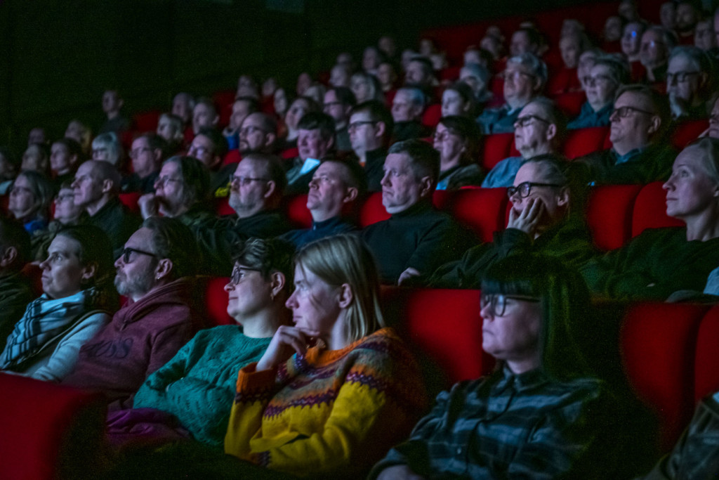 Audience at the cinema screening